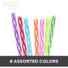 imageOGGI Set of 36 Twist Reusable Drinking Straws Rainbow Straws Reusable Perfect for Preserving Jar Cups Tumblers ampamp More EcoFriendly Plastic Straws Includes Assorted Colors