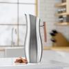 imageOGGI Slimline Stainless Steel Pitcher Stainless Steel Water wIce Guard Water Carafe Great Metal Container for Entertaining Ideal 68oz  2 Lt Drink PitcherStainless Steel w Wood Handle