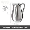imageOGGI Slimline Stainless Steel Pitcher Stainless Steel Water wIce Guard Water Carafe Great Metal Container for Entertaining Ideal 68oz  2 Lt Drink PitcherStainless Steel