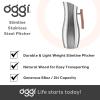 imageOGGI Slimline Stainless Steel Pitcher Stainless Steel Water wIce Guard Water Carafe Great Metal Container for Entertaining Ideal 68oz  2 Lt Drink PitcherStainless Steel w Wood Handle