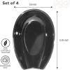imageOGGI Spooner Ceramic Spoon Rest Spoon Rest for Stove Top Spoon Holder for Countertop Kitchen Decor for Counter Coffee Bar Accessories Midnight BlueGloss Black  Set of 4