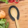 imageOGGI Spooner Ceramic Spoon Rest Spoon Rest for Stove Top Spoon Holder for Countertop Kitchen Decor for Counter Coffee Bar Accessories Midnight BlueGray