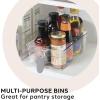 imageOGGI Stackable Storage Bin With Handle  Large 1475quot x 85quot x 375quot  Ideal for Kitchen Organization Pantry Storage Fridge Organizing Clear1225Inch by 78Inch