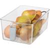 imageOGGI Stackable Storage Bin With Handle  Large 1475quot x 85quot x 375quot  Ideal for Kitchen Organization Pantry Storage Fridge Organizing Clear1225Inch by 78Inch