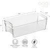 imageOGGI Stackable Storage Bin With Handle  Large 1475quot x 85quot x 375quot  Ideal for Kitchen Organization Pantry Storage Fridge Organizing Clear125 x 625 x 35