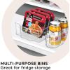 imageOGGI Stackable Storage Bin With Handle  Large 1475quot x 85quot x 375quot  Ideal for Kitchen Organization Pantry Storage Fridge Organizing Clear125 x 85 x 35