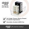 imageOGGI Stackable Storage Bin With Handle  Large 1475quot x 85quot x 375quot  Ideal for Kitchen Organization Pantry Storage Fridge Organizing Clear125 x 625 x 35