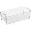 imageOGGI Stackable Storage Bin With Handle  Large 1475quot x 85quot x 375quot  Ideal for Kitchen Organization Pantry Storage Fridge Organizing Clear125 x 625 x 35