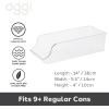 imageOGGI Stackable Storage Bin With Handle  Large 1475quot x 85quot x 375quot  Ideal for Kitchen Organization Pantry Storage Fridge Organizing Clear135 x 5 x 4