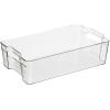 imageOGGI Stackable Storage Bin With Handle  Large 1475quot x 85quot x 375quot  Ideal for Kitchen Organization Pantry Storage Fridge Organizing Clear1475 x 85 x 375
