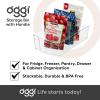 imageOGGI Stackable Storage Bin With Handle  Large 1475quot x 85quot x 375quot  Ideal for Kitchen Organization Pantry Storage Fridge Organizing Clear1475 x 85 x 375