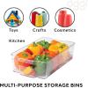 imageOGGI Stackable Storage Bin With Handle  Large 1475quot x 85quot x 375quot  Ideal for Kitchen Organization Pantry Storage Fridge Organizing Clear1475 x 85 x 375