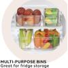 imageOGGI Stackable Storage Bin With Handle  Large 1475quot x 85quot x 375quot  Ideal for Kitchen Organization Pantry Storage Fridge Organizing Clear1475 x 85 x 375