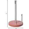 imageOGGI Stainless Steel Paper Towel Holder  with Stainless Base and Tear bar Height 13quot Color  Stainless SteelBrick Red