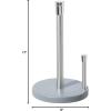 imageOGGI Stainless Steel Paper Towel Holder  with Stainless Base and Tear bar Height 13quot Color  Stainless SteelCharcoal