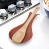 imageOGGI Stainless Steel Spoon Rest Long Handle Holds Kitchen Utensils in Place Great Spoon Rest for Counter Stove Top or Coffee Station Kitchen Accessories Utensil Rest StainlessBrick Red