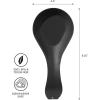 imageOGGI Stainless Steel Spoon Rest Long Handle Holds Kitchen Utensils in Place Great Spoon Rest for Counter Stove Top or Coffee Station Kitchen Accessories Utensil Rest StainlessBlack