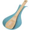 imageOGGI Stainless Steel Spoon Rest Long Handle Holds Kitchen Utensils in Place Great Spoon Rest for Counter Stove Top or Coffee Station Kitchen Accessories Utensil Rest StainlessTurquoise