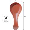 imageOGGI Stainless Steel Spoon Rest Long Handle Holds Kitchen Utensils in Place Great Spoon Rest for Counter Stove Top or Coffee Station Kitchen Accessories Utensil Rest StainlessBrick Red