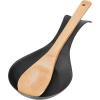 imageOGGI Stainless Steel Spoon Rest Long Handle Holds Kitchen Utensils in Place Great Spoon Rest for Counter Stove Top or Coffee Station Kitchen Accessories Utensil Rest StainlessBlack