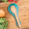 imageOGGI Stainless Steel Spoon Rest Long Handle Holds Kitchen Utensils in Place Great Spoon Rest for Counter Stove Top or Coffee Station Kitchen Accessories Utensil Rest StainlessTurquoise