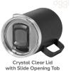 imageOGGI ThermoMug Stainless Steel Insulated Mug Double Wall Vacuum Insulated wHandle ampamp Lid Coffee Cup Camping Mug Travel Thermos 14oz420ml RedBlack