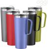 imageOGGI ThermoMug Stainless Steel Insulated Mug Double Wall Vacuum Insulated wHandle ampamp Lid Coffee Cup Camping Mug Travel Thermos 14oz420ml RedBlue