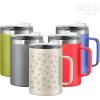 imageOGGI ThermoMug Stainless Steel Insulated Mug Double Wall Vacuum Insulated wHandle ampamp Lid Coffee Cup Camping Mug Travel Thermos 14oz420ml RedDaisy