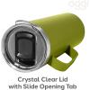imageOGGI ThermoMug Stainless Steel Insulated Mug Double Wall Vacuum Insulated wHandle ampamp Lid Coffee Cup Camping Mug Travel Thermos 14oz420ml RedGreen