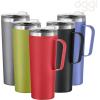 imageOGGI ThermoMug Stainless Steel Insulated Mug Double Wall Vacuum Insulated wHandle ampamp Lid Coffee Cup Camping Mug Travel Thermos 14oz420ml RedRed