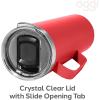 imageOGGI ThermoMug Stainless Steel Insulated Mug Double Wall Vacuum Insulated wHandle ampamp Lid Coffee Cup Camping Mug Travel Thermos 14oz420ml RedRed
