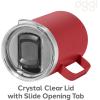imageOGGI ThermoMug Stainless Steel Insulated Mug Double Wall Vacuum Insulated wHandle ampamp Lid Coffee Cup Camping Mug Travel Thermos 14oz420ml RedRed