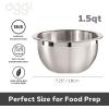 imageOggi 5Quart TwoTone Stainless Steel Mixing Bowl Great for Mixing Making Dough Dressing Salads Mixing Eggs Washing Vegetables112Quart