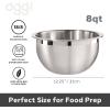imageOggi 5Quart TwoTone Stainless Steel Mixing Bowl Great for Mixing Making Dough Dressing Salads Mixing Eggs Washing Vegetables5Quart