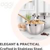 imageOggi 5Quart TwoTone Stainless Steel Mixing Bowl Great for Mixing Making Dough Dressing Salads Mixing Eggs Washing Vegetables5Quart