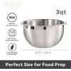 imageOggi 5Quart TwoTone Stainless Steel Mixing Bowl Great for Mixing Making Dough Dressing Salads Mixing Eggs Washing Vegetables8Quart