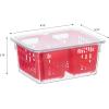imageOggi Berry Container for Fridge  Double Colander Basket  Ideal Berry Containers for Fridge Includes Berry Colander Insert 875quot x 675quot x 375quot RedRed
