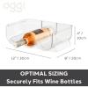 imageOggi Bottle Rack for Wine 6 Bottle Wine Storage  Stackable Wine Rack Secure Stack Tabs Water Bottle Storage Wine Bottle Holder for Kitchen Cabinet Fridge  Each Rack Holds 3 Bottles 2 Pack4pc New