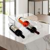 imageOggi Bottle Rack for Wine 6 Bottle Wine Storage  Stackable Wine Rack Secure Stack Tabs Water Bottle Storage Wine Bottle Holder for Kitchen Cabinet Fridge  Each Rack Holds 3 Bottles 2 Pack4pc New