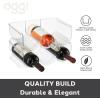 imageOggi Bottle Rack for Wine 6 Bottle Wine Storage  Stackable Wine Rack Secure Stack Tabs Water Bottle Storage Wine Bottle Holder for Kitchen Cabinet Fridge  Each Rack Holds 3 Bottles 2 Pack4pc New