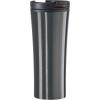 imageOggi CONTOUR Stainless Steel Travel Tumbler  Black 16 oz with flip open lid for hot and cold beveragesBlack