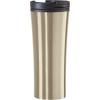 imageOggi CONTOUR Stainless Steel Travel Tumbler  Black 16 oz with flip open lid for hot and cold beveragesChampagne