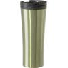 imageOggi CONTOUR Stainless Steel Travel Tumbler  Black 16 oz with flip open lid for hot and cold beveragesOlive