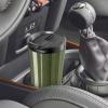 imageOggi CONTOUR Stainless Steel Travel Tumbler  Black 16 oz with flip open lid for hot and cold beveragesOlive