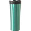 imageOggi CONTOUR Stainless Steel Travel Tumbler  Black 16 oz with flip open lid for hot and cold beveragesPeacock