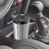 imageOggi CONTOUR Stainless Steel Travel Tumbler  Black 16 oz with flip open lid for hot and cold beveragesSilver