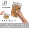 imageOggi Clear Canister with Clamp Lid 28 oz  Large Airtight Food Storage Container for Kitchen ampamp Pantry Storage of Bulk Dry Foods Including Pasta Flour Sugar Coffee Rice Tea Spices ampamp Herbs150Fluid Ounce