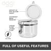 imageOggi Clear Canister with Clamp Lid 28 oz  Large Airtight Food Storage Container for Kitchen ampamp Pantry Storage of Bulk Dry Foods Including Pasta Flour Sugar Coffee Rice Tea Spices ampamp Herbs28Fluid Ounce