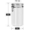 imageOggi Clear Canister with Clamp Lid 28 oz  Large Airtight Food Storage Container for Kitchen ampamp Pantry Storage of Bulk Dry Foods Including Pasta Flour Sugar Coffee Rice Tea Spices ampamp Herbs72Fluid Ounce