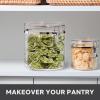 imageOggi Clear Canister with Clamp Lid 28 oz  Large Airtight Food Storage Container for Kitchen ampamp Pantry Storage of Bulk Dry Foods Including Pasta Flour Sugar Coffee Rice Tea Spices ampamp Herbs150Fluid Ounce